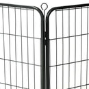 vidaXL fekete színű acél kutyakennel 16 panelből 60 x 80 cm