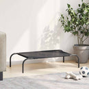 vidaXL fekete textilén magasított kutyaágy S