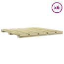 vidaXL Faszegély járólap 6 pcs Zöld 50 x 50 cm Zöld Impregnált Fenyő