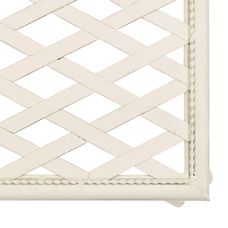 vidaXL fehér antik fém kerti pad 128 cm