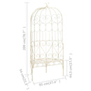 vidaXL fehér antik vas kerti pad 95 cm