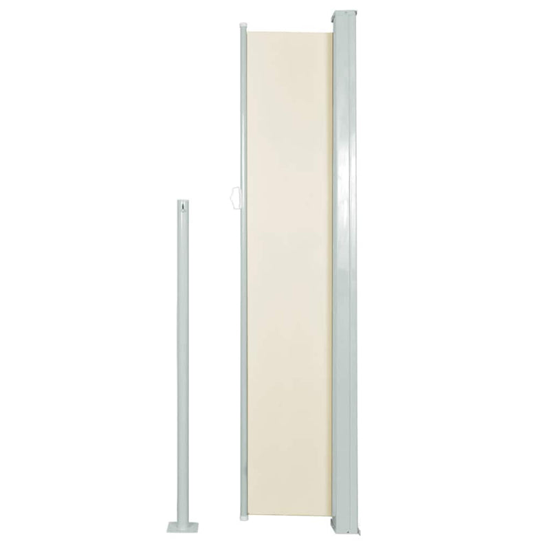 vidaXL krémszínű behúzható oldalsó napellenző 160 x 500 cm