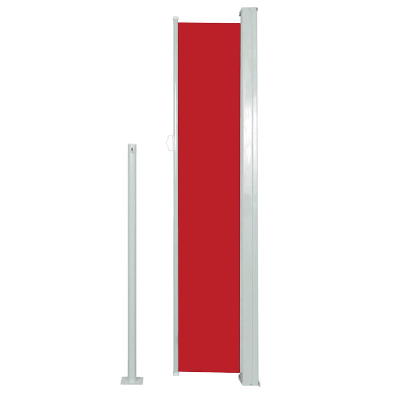 vidaXL piros behúzható oldalsó napellenző 160 x 500 cm