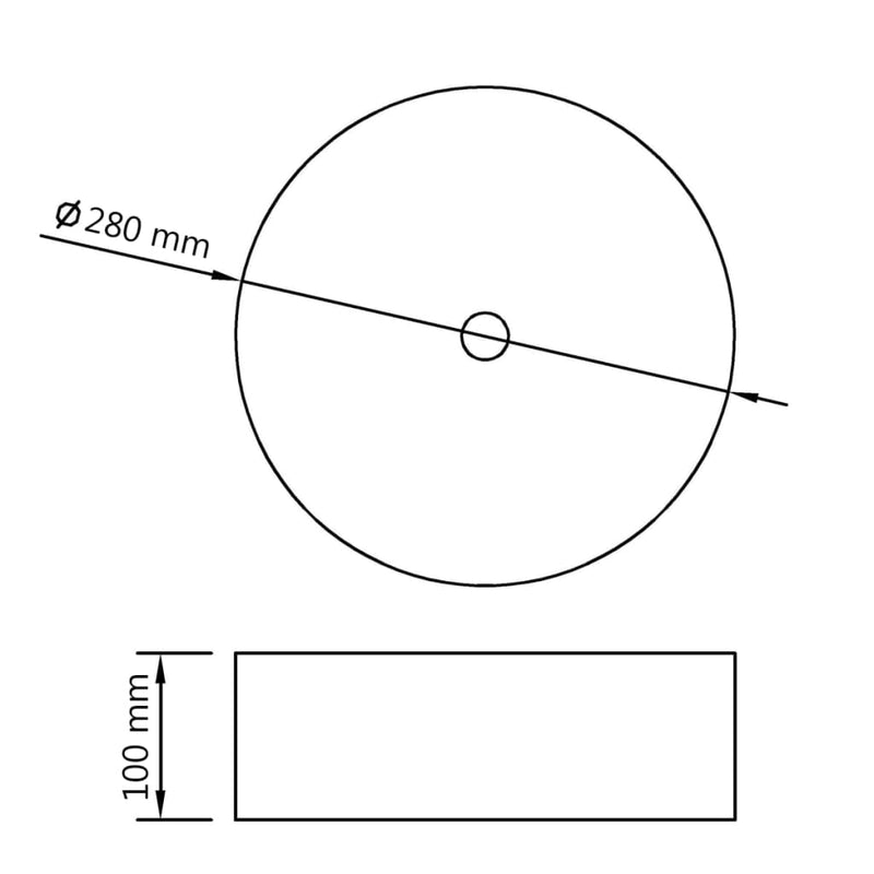 vidaXL ezüstszínű kerámia mosdókagyló 28 x 10 cm