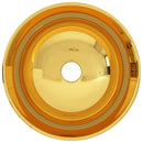 vidaXL aranyszínű kerámia mosdókagyló 28 x 10 cm