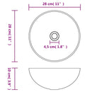 vidaXL aranyszínű kerámia mosdókagyló 28 x 10 cm