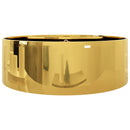 vidaXL aranyszínű kerámia mosdókagyló túlfolyóval 46,5 x 15,5  cm