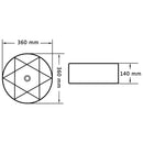 vidaXL fekete kerámia mosdókagyló 36 x 14 cm
