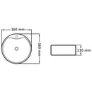 vidaXL fehér kerámia mosdókagyló túlfolyóval 36 x 13  cm