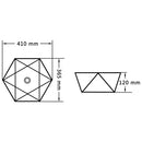 vidaXL fehér kerámia mosdókagyló 41 x 36,5 x 12 cm