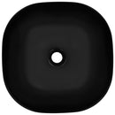 vidaXL fekete kerámia mosdókagyló 42,5 x 42,5 x 14,5 cm