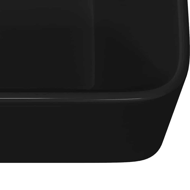 vidaXL fekete kerámia mosdókagyló 40 x 30 x 13 cm