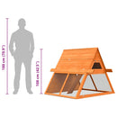 vidaXL tömör fenyő- és jegenyefa nyúlketrec 152 x 128 x 108 cm