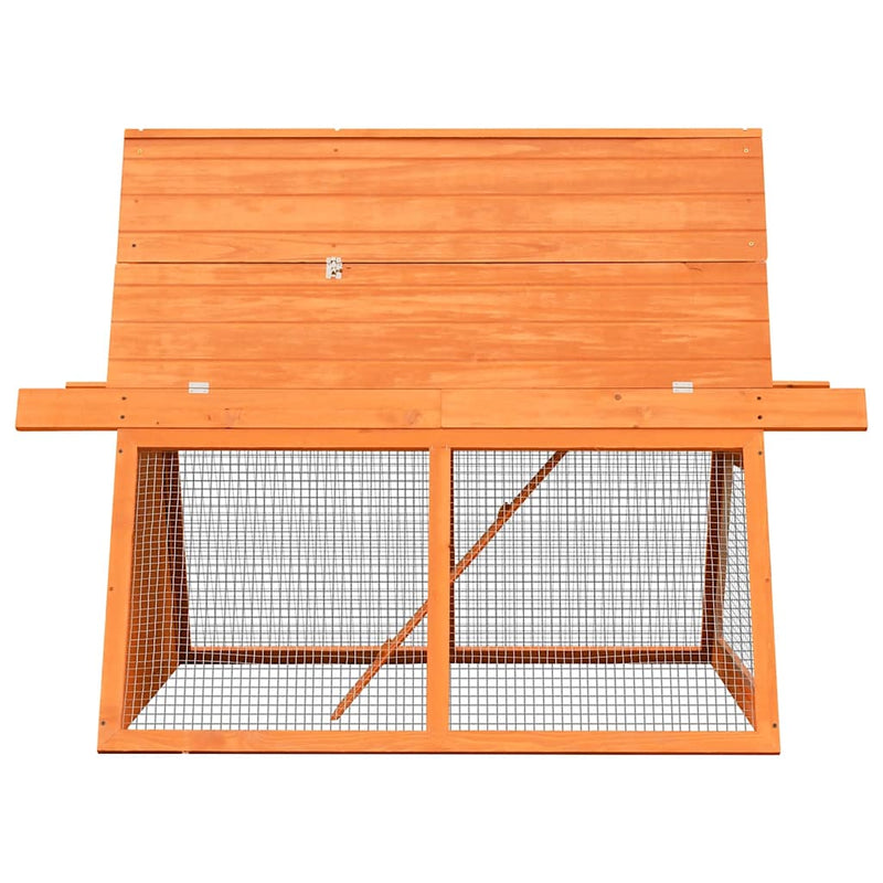 vidaXL tömör fenyő- és jegenyefa nyúlketrec 152 x 128 x 108 cm