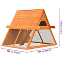 vidaXL tömör fenyő- és jegenyefa nyúlketrec 152 x 128 x 108 cm