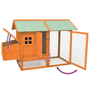 vidaXL tömör fenyő- és jegenyefa tyúkketrec 170 x 81 x 110 cm