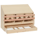 vidaXL 3 rekeszes tömör fenyőfa tyúk fészkelő 72 x 33 x 54 cm