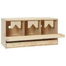 vidaXL 3 rekeszes tömör fenyőfa tyúk fészkelő 72 x 33 x 38 cm