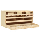 vidaXL 3 rekeszes tömör fenyőfa tyúk fészkelő 72 x 33 x 38 cm