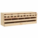 vidaXL 5 rekeszes tömör fenyőfa tyúk fészkelő 117 x 33 x 38 cm