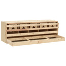 vidaXL 5 rekeszes tömör fenyőfa tyúk fészkelő 117 x 33 x 38 cm