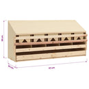 vidaXL 5 rekeszes tömör fenyőfa tyúk fészkelő 117 x 33 x 38 cm