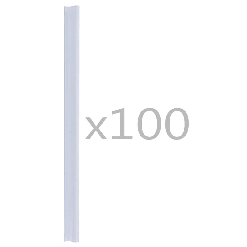vidaXL 100 darab átlátszó PVC kerítés tekercs rögzítő