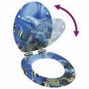 vidaXL delfinmintás MDF WC-ülőke lassan csukódó fedéllel