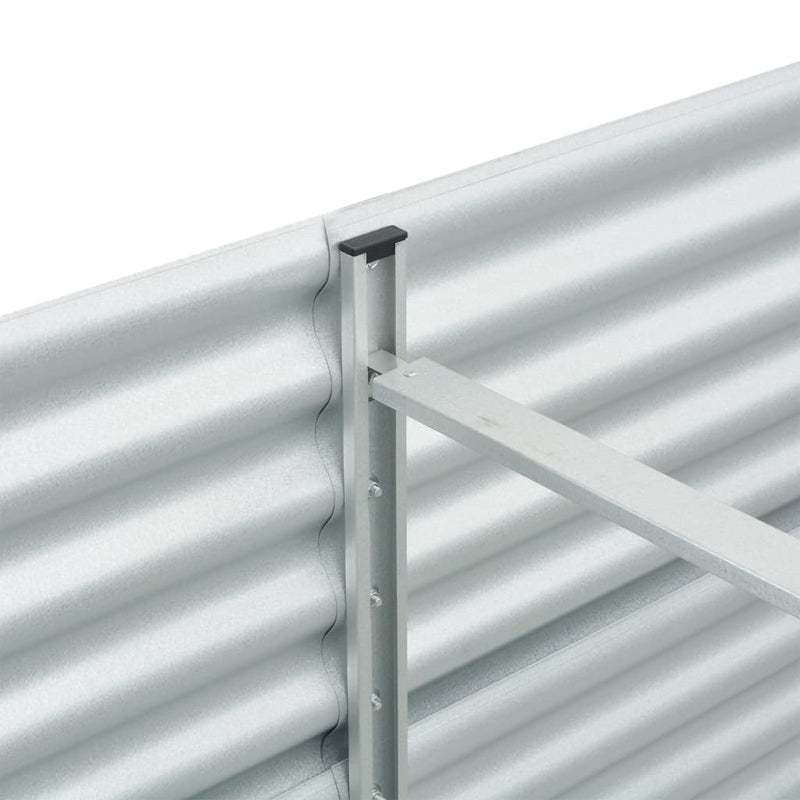 vidaXL ezüstszínű horganyzott acél kerti magaságyás 400 x 80 x 81 cm