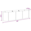 vidaXL ezüstszínű horganyzott acél kerti magaságyás 320 x 80 x 81 cm