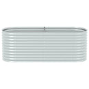 vidaXL ezüstszínű horganyzott acél kerti magaságyás 240 x 80 x 81 cm