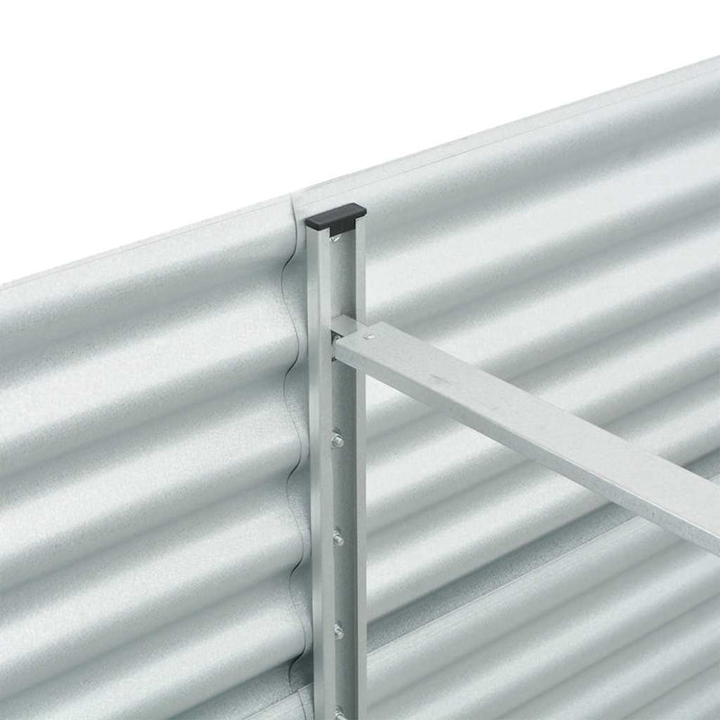 vidaXL ezüstszínű horganyzott acél kerti magaságyás 240 x 80 x 81 cm