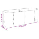 vidaXL ezüstszínű horganyzott acél kerti magaságyás 240 x 80 x 81 cm