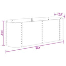 vidaXL ezüstszínű horganyzott acél kerti magaságyás 240 x 80 x 81 cm