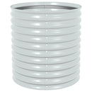 vidaXL ezüstszínű horganyzott acél kerti magaságyás 80 x 80 x 81 cm