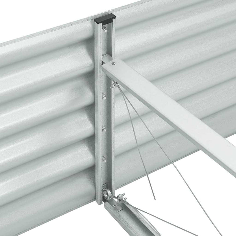 vidaXL ezüstszínű horganyzott acél kerti magaságyás 320 x 80 x 44 cm