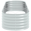 vidaXL ezüstszínű horganyzott acél kerti magaságyás 240 x 80 x 44 cm