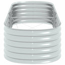 vidaXL ezüstszínű horganyzott acél kerti magaságyás 240 x 80 x 44 cm