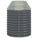 vidaXL szürke horganyzott acél kerti magaságyás 400 x 80 x 81 cm