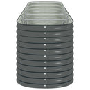 vidaXL szürke horganyzott acél kerti magaságyás 400 x 80 x 81 cm