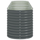 vidaXL szürke horganyzott acél kerti magaságyás 320 x 80 x 81 cm