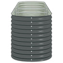 vidaXL szürke horganyzott acél kerti magaságyás 320 x 80 x 81 cm