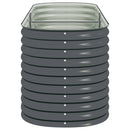 vidaXL szürke horganyzott acél kerti magaságyás 240 x 80 x 81 cm