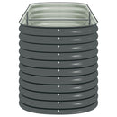 vidaXL szürke horganyzott acél kerti magaságyás 240 x 80 x 81 cm