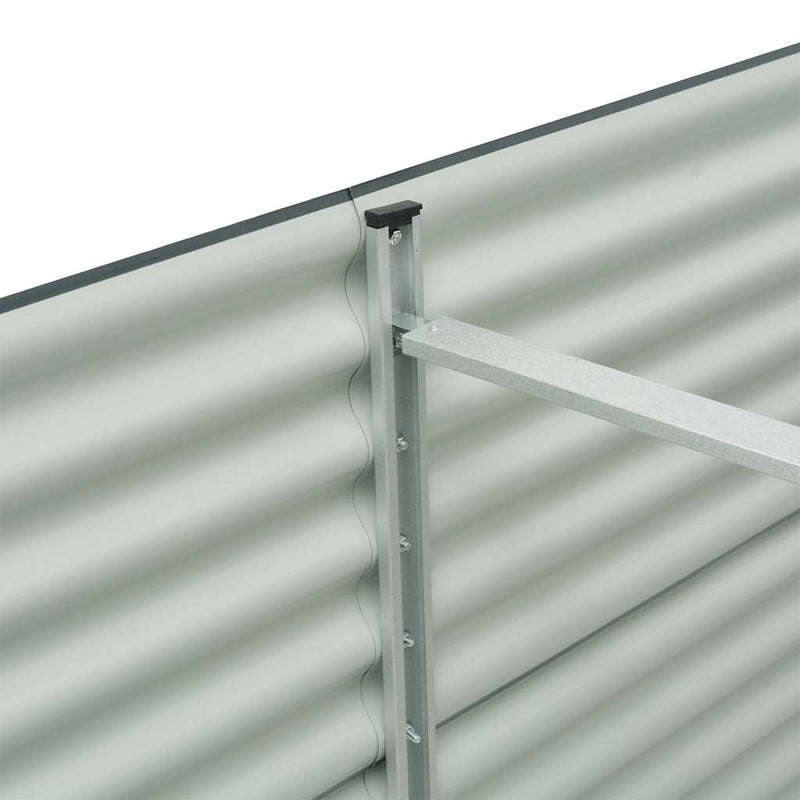 vidaXL szürke horganyzott acél kerti magaságyás 240 x 80 x 81 cm