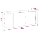vidaXL szürke horganyzott acél kerti magaságyás 240 x 80 x 81 cm