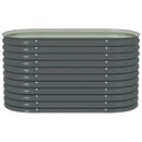 vidaXL szürke horganyzott acél kerti magaságyás 160 x 80 x 81 cm