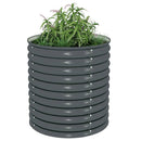 vidaXL szürke horganyzott acél kerti magaságyás 80 x 80 x 81 cm