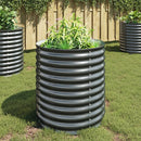 vidaXL szürke horganyzott acél kerti magaságyás 80 x 80 x 81 cm