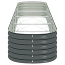 vidaXL szürke horganyzott acél kerti magaságyás 400 x 80 x 44 cm